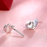  Silver Heart Stud Earrings