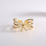 S925 sterling silver snowflake open ring fashion jewelry