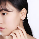 S925 sterling silver crown pearl stud earrings Korean fashion earrings jewelry wholesale