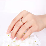 S925 Sterling Silver LOVE Open Fashion Ring Korean Yellow Gold Alphabet Jewellery