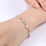  silver snowflake crystal bracelet
