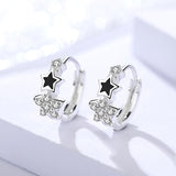 S925 sterling silver jewelry Korean ladies temperament star earrings diamond silver jewelry wholesale