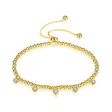 S925 Sterling Silver beads cubic  Zircon Bracelet Fashion Adjustable Jewelry Wholesale
