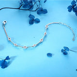 S925 sterling silver snowflake crystal bracelet