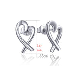 S925 Sterling Silver Creative Silver Love Earrings Jewelry Cross-Border Exclusive