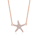 S925 Sterling Silver Cubic Zircon Star Necklace Pendant