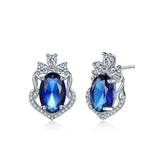 S925 Sterling Silver Luxury Gemstone Stud Earring Jewellery