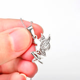 Girl With Wings Shaped Necklace Factory 925 Sterling Silver Necklace