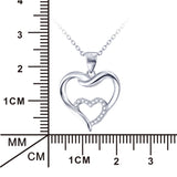 Loving Hearts Shaped Necklace Wholesale 925 Sterling Silver Jewelry For Woman