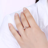S925 Sterling Silver Open Lover Knot Fashion Ring