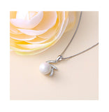 Japanese And Korean Version S925 Fashion Creative Pearl Clavicle Chain Pendant Necklace Female Jewelry