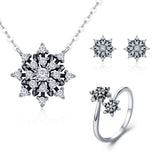 elegant snowflake jewelry set