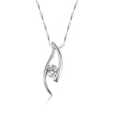 S925 sterling silver fashion cubic zircon pendant necklace