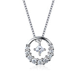 S925 sterling silver star observation pendant Necklace Korean  jewelry