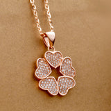 S925 Sterling Silver Rose Gold Trinkets Fashion Heart Pendant Jewelry