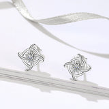 Wholesale Factory Fashion lovely Celtic Knot Stud Silver Earring