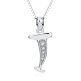 Boy style bling bling silver 26 alphabet necklace letter name pendants necklaces
