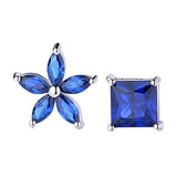 blue crystal earrings 