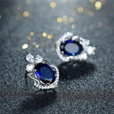 S925 Sterling Silver Luxury Gemstone Stud Earring Jewellery