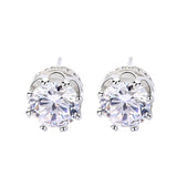 crown zircon earrings 