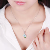 S925 sterling silver Epoxy flower pendant Korean wholesale jewelry