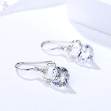 s925 sterling silver earrings Korean fashion single diamond strength