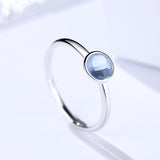 s925 sterling silver ring female exquisite fashion wild inlaid gem joint ring