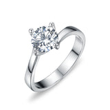 S925 Sterling Silver Zircon Engagement Ring