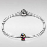 "Skull and Rose" 925 Sterling Silver Sunflower Charms Multicolor Enamel Charm Beads, Best Halloween Gifts for Women