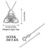 925 Sterling Silver Celtic knot Claddagh Pendant Necklace good luck jewelry with box Valentine's Day present