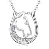 Cute Animal Jewelry Long Chain Horse Shape Pendant Necklace