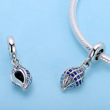 S925 Sterling Silver Zirconia Conch Dangles Charms