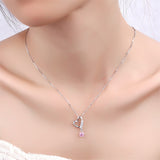S925 silver heart shaped love pendant necklace fashion jewelry wholesale