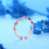 Silver Rose Gold CZ  openings fashion Ring
