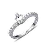 S925 sterling silver crown cubic zircon Engagement ring wholesale jewelry