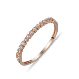S925 Sterling Silver Rose Gold Korean Fashion Ring Wholesale Jewelry