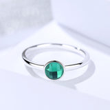s925 sterling silver ring female exquisite fashion wild inlaid gem joint ring