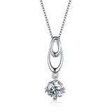 S925 Sterling Silver Luxury Cubic Zircon Pendant Necklace