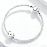 925 Sterling Silver Beautiful Stars With Heart Charm Fashion Jewelry For Gift