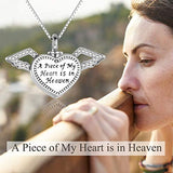 Sterling silver Angle wing heart pendant Memorial Gifts Cremation Jewelry Urn Necklaces for Ashes