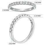 1/5 cttw Pave Diamond for Women in Wedding Ring 14k White or Yellow Gold Bridal Prong Set