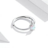 925 Sterling Silver Rings Shining Adjustale Finger Ring  for Women Fashion Jewelry