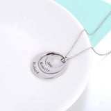 925 Sterling Silver Personalized Engravable Three Disc Necklace Adjustable 16”-20”