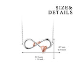 Rose Flower Necklace Number Eight Infinite Lover Girlfriend Necklace