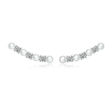 Pearl Long Stud Earrings for Women 925 Sterling Silver Noble Earrings Wedding Statement Fashion Jewelry Gifts