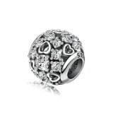 S925 Sterling Silver CZ Charms Beaded Fit Bracelet Accessories
