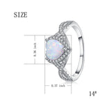 Finger Rhodium Plated Jewelry Zirconia And Opal 925 Silver Latest Ring Designs For Girls