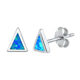 Opal Triangle Stud Earrings