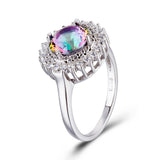 round shape crystal wedding ring wholesale latest design silver