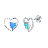 Double Hearts Stud Earrings 